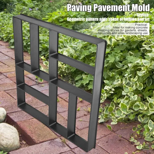 Vista 3 de Moldes de pavimentador de hormigón, moldes reutilizables de piedra de Pathmate para escalonar, moldes de hormigón para caminos de jardín
