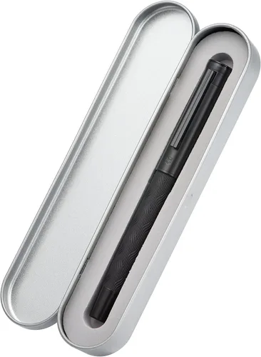 Vista 7 de HONG DIAN Black Forest Max - Pluma estilográfica, punta mediana con recubrimiento de titanio, nudo chino, grabado, bolígrafo de escritura suave