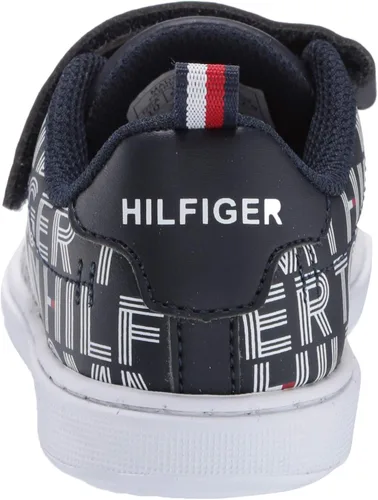 Vista 3 de Tommy Hilfiger Unisex-Niño Niños Th Iconic Court Logo Ps Sneaker