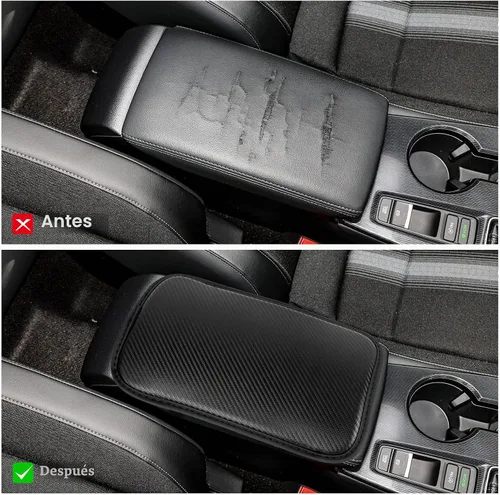 Vista 5 de Amiss almohadilla para consola central del auto, ajuste universal, impermeable, funda para la caja del reposabrazos del asiento, de piel sintética