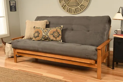 Vista 9 de Kodiak Futons Monterey - Marco de futón con cajones, incluido, color nuez Solo marco
