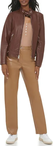 Vista 2 de Levi's Chaqueta de motocross Racer de piel sintética para mujer (estándar y plus)