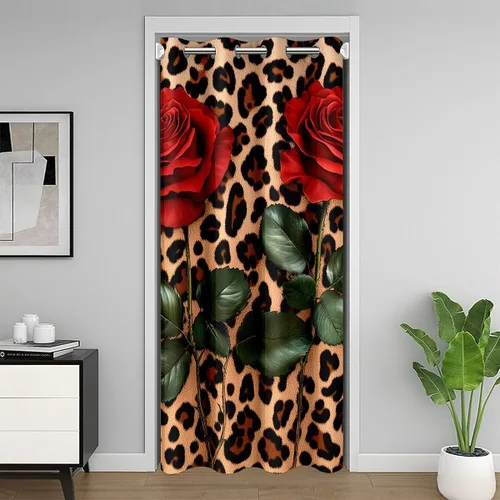 Vista 16 de Cortina de puerta de girasol para puerta, privacidad de abeja, cortina opaca para niños y niñas, cortina floral amarilla, linda cortina de puerta