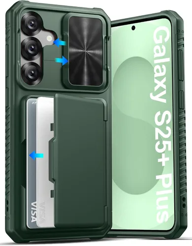 Vista 31 de ATATOO Funda tipo cartera para Samsung Galaxy S25, tarjetero integrado (3-5 tarjetas) [bloqueo RFID] y cubierta de cámara deslizante, protección