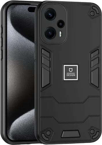 Vista 294 de Funda compatible con Redmi A1, compatible con Redmi A2 2 en 1 [PC dura + TPU], funda de teléfono negra