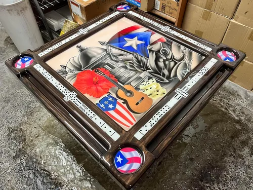 Vista 2 de Mesa de Dominó Puertorriqueña de Domino Tables by Art
