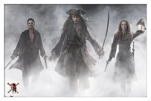 Vista 10 de Trends International Disney Pirates of the Caribbean: At World's End - Póster de pared de grupo, 14.725 x 22.375 pulgadas, versión enmarcada