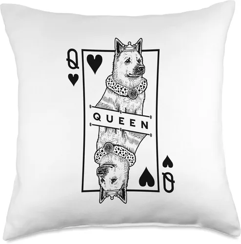 Vista 5 de Grandio Design Dog Lover Canine Friend Pet Gifts Norwegian Buhund - Almohada divertida de reina de corazones, para amantes de los perros, 16 x 16