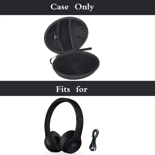 Vista 6 de Mchoi Funda portátil para auriculares Beats Solo3 / Studio3 / Solo2 / Solo Pro Bluetooth inalámbricos en la oreja, solo funda