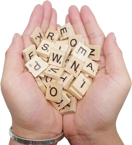Vista 4 de 1000 azulejos de madera, letras para manualidades, hacer posavasos del alfabeto.
