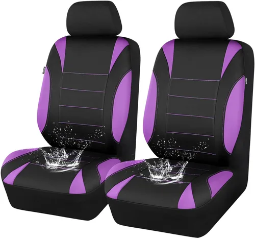 Vista 18 de Car Pass - Fundas impermeables de neopreno para asientos, juego completo negro de ajuste universal, fundas protectoras para interior de auto SUV