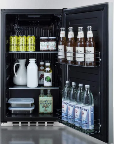 Vista 4 de Summit Appliance Mini refrigerador sin congelador de 19 pulgadas y 3.1 pies cúbicos con DO listo para paneles Shallow Depth, 3.13 cu.ft. Capacity