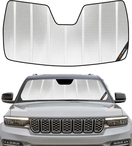 Vista 18 de Pigenius Parasol para parabrisas para Jeep Grand Cherokee 2008-2010 - Parasol para ventana delantera, protección