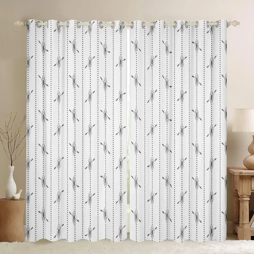Vista 7 de Feelyou Cortinas de lago para dormitorio, sala de estar para niños, decoración de casa de lago, cortinas opacas (2 paneles, 38 x 45 pulgadas), Multi