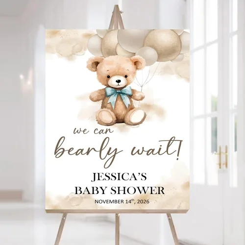 Vista 24 de Letrero de bienvenida personalizado para baby shower, cartel de bienvenida de safari para baby shower, letrero de baby shower de animales