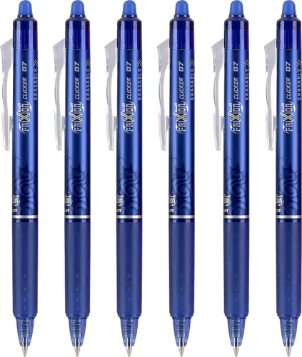 Vista 9 de PILOT FriXion Clicker - Bolígrafos de tinta de gel borrables y retráctiles, punta fina, tinta negra, 6 unidades (13601)