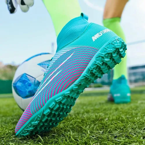 Vista 4 de AOCON Tenis de fútbol profesionales atléticos para hombre, tenis de fútbol para niños grandes, tenis de fútbol para entrenamiento al aire libre