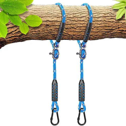 Vista 21 de SELEWARE Kit Colgante de Correas y Cuerdas para Hamaca Columpio de Árbol, Cuerda Ajustable Rápida y Fácil de Colgar Hamaca Silla Columpio