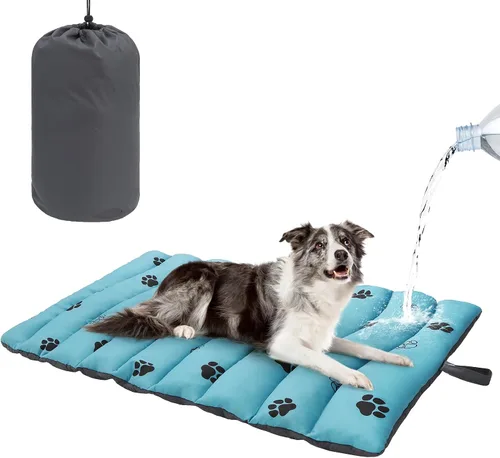Vista 12 de BEAUTYZOO Cama para perros al aire libre, impermeable, portátil, reversible Verde militar