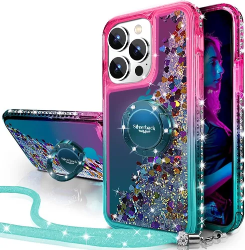 Vista 16 de Silverback Funda para iPhone 11 con soporte de anillo, oro transparente Claro Dorado