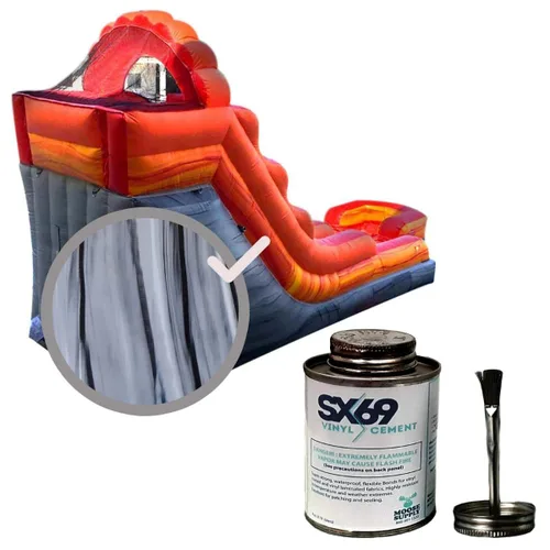 Vista 10 de Kit de reparación de vinilo, pegamento SX-69 de 4 onzas Mármol azul
