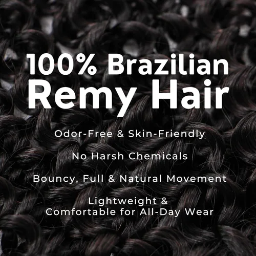 Vista 3 de SIYUSI Extensiones de clip de ondas de agua, grosor lujoso, color negro natural, 4.23 onzas, 7 piezas (16 pulgadas), clip de cabello Remy brasileño