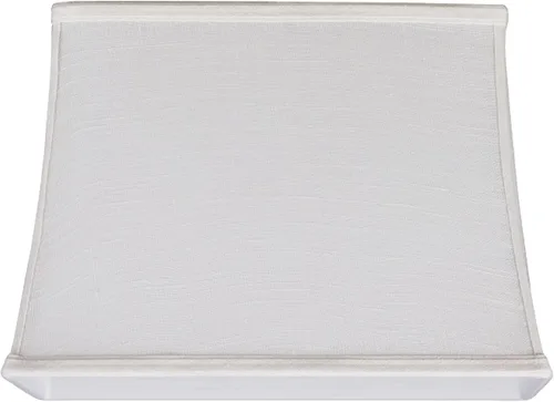 Vista 2 de Aspen Creative 32036 Pantalla de lámpara rectangular de estilo transicional con construcción de araña de forma rígida en color blanco hueso, 14