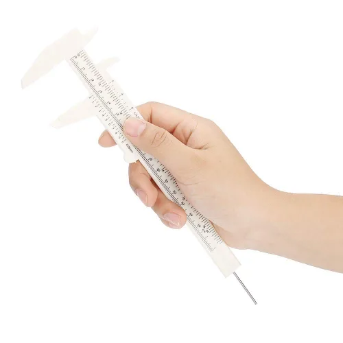 Vista 4 de Vernier Pinza Impermeable Plástico Ceja Permanente Maquillaje Regla Estudiantes Herramientas de Medición Experimental Para Maquillaje Permanente