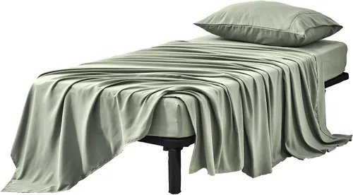 Vista 32 de Kingnex Sábanas de sofá cama individual para sofá cama extraíble de 36 x 72 pulgadas, microfibra suave de doble cepillado 1800, 3 piezas incluyen 1