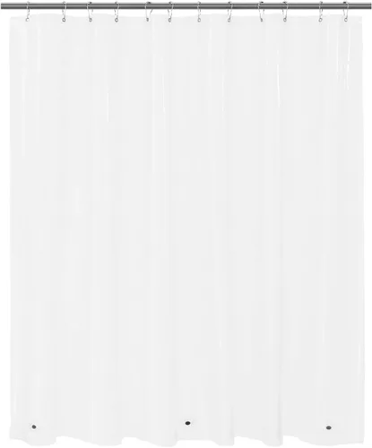 Vista 37 de Cortina de regadera para cabina de ducha 36x72, forro de cortina de regadera de plástico PEVA para baño, ligera e impermeable, 36 x 72, transparente
