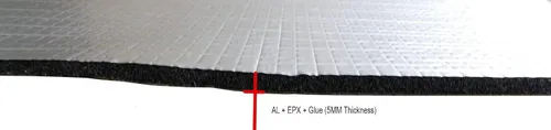 Vista 3 de Heat Shield Sound Deadener - Alfombrilla aislante térmica para automóvil, 48 x 120 pulgadas