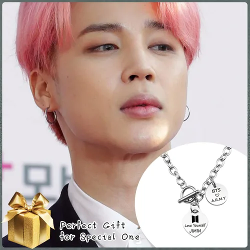 Vista 4 de HELAN Bangtan Boys Gift Kpop Bangtan Boys Necklace Love Yourself Necklace Bangtan Boys Fans Gift Kpop Group Gift for Bangtan Boys Fans