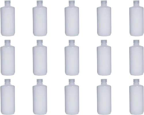 Vista 6 de Botellas de reactivo de HDPE de boca estrecha de 2.0 fl oz, 2 onzas, con tapas de polipropileno, paquete de 20
