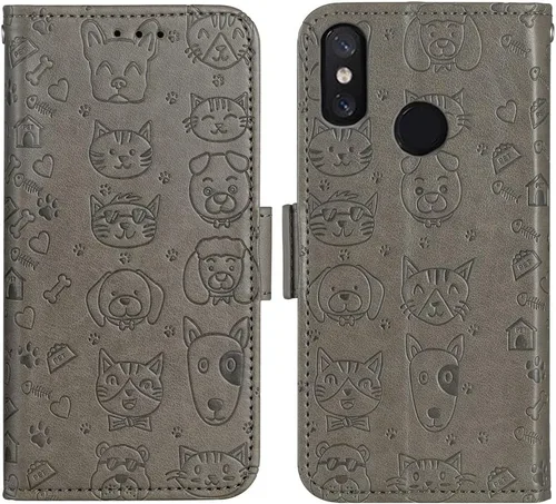 Vista 7 de Compatible con Xiaomi Mi 8/Mi8 Pro - Funda tipo cartera de cuero con tapa para tarjetero, accesorios para celular, monedero folio, identificación