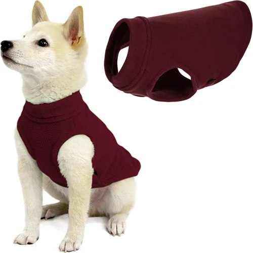 Vista 50 de Gooby - Chaleco de Vellón Elástico, Chaleco de Vellón Tipo Pullover Chaqueta Suéter para Perros, Azul Argyle, Extra Pequeño