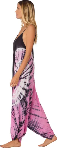 Vista 2 de INGEAR Harem Jumpsuit Romper Bohemian Boho Loose Relax Fit Tie Dye Handkerchief Jumpsuits