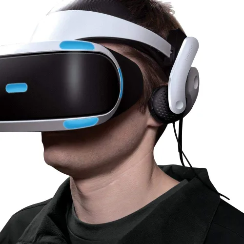 Vista 5 de Bionik Mantis - Auriculares de realidad virtual fijables compatibles con PlayStation VR diseño ajustable se conecta directamente a PSVR sonido