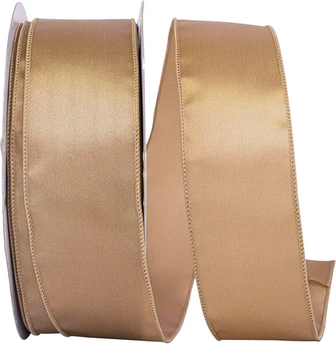 Vista 16 de Reliant Ribbon 92575W-974-09F Cinta de satén con borde con cable, 1-1/2 pulgadas x 10 yardas, oro antiguo