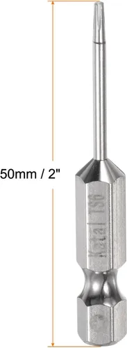 Vista 2 de HARFINGTON 5pcs TS6 Magnetic Security Star 5 Puntas Destornillador Punta 1/4" Hex Shank 2" Longitud