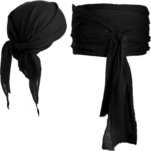 Vista 14 de SATINIOR Halloween Pirate Accessories Bandana Belt Costume