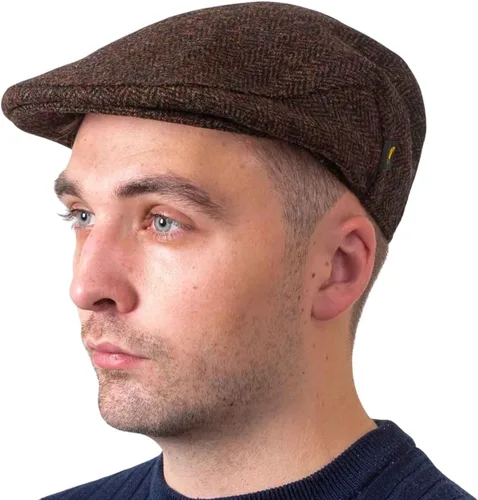 Vista 2 de Gorra plana 100% lana Hatman of Ireland hecha a mano en Irlanda marino