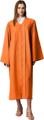 Vista 10 de MyGradDay Batas de coro unisex mate para iglesia, bautismo, oficiante, confirmación, vestido de graduación, bata de pastor y jueces Negro