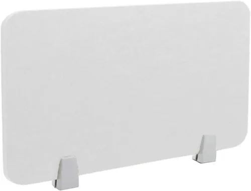 Vista 30 de Icegrey Divisor acústico de escritorio, panel de privacidad, escritorio extraíble absorbente de sonido con 2 clips para centros de llamadas de Beige