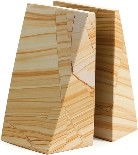 Vista 10 de Bey-Berk Whitney Zebra - Sujetalibros de mármol (negro, juego de 2), extremos de libro de cuña pesada de 4 x 2.5 x 6 pulgadas para escritorio
