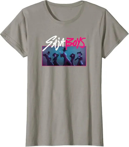 Vista 62 de Camiseta Oficial de KPop Demon Hunters Saja para Niños Negro