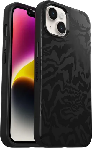 Vista 8 de OtterBox Funda para iPhone 14 y iPhone 13 Symmetry Series+, transparente, ultra elegante, se ajusta a MagSafe, bordes elevados para proteger