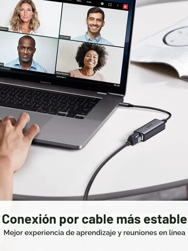 Vista 4 de UGREEN Adaptador USB C a Ethernet, 1000 Mbps, RJ45, sin controlador, compatible con Windows, MacOS, iPadOS, ChromeOS, Android, portátil, tableta