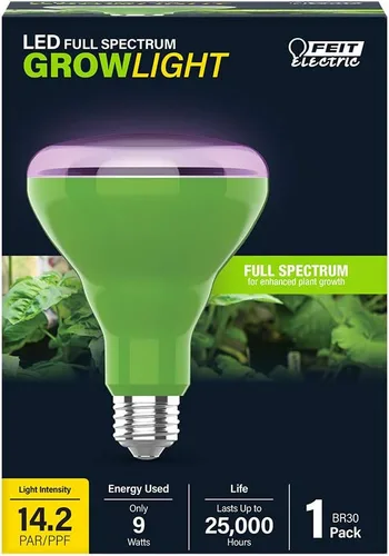 Vista 2 de Feit Electric - Bombilla LED de espectro completo BR30/GROW/LEDG2/BX equivalente a 65 W BR30 no regulable Hydro Grow