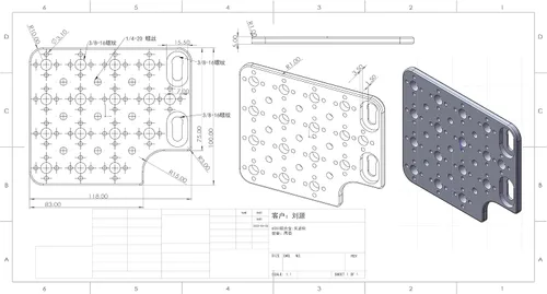 Vista 5 de Placa de queso para cámara Montaje lateral para ARRI Alexa Mini LF Teradek Vaxis Rig Follow Focus Motor con rosca de 3/8" 1/4" (negro)