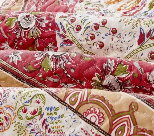 Vista 8 de DaDa Bedding Juego de edredón bohemio con diseño floral, tamaño individual, 2 piezas